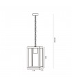Aplique Colgante DUCTE 1xE27 IP44 Negro
