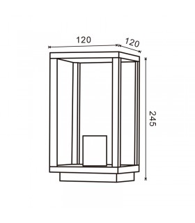 Sobremuro DUCTE PLUS 1xE27 IP44 Negro