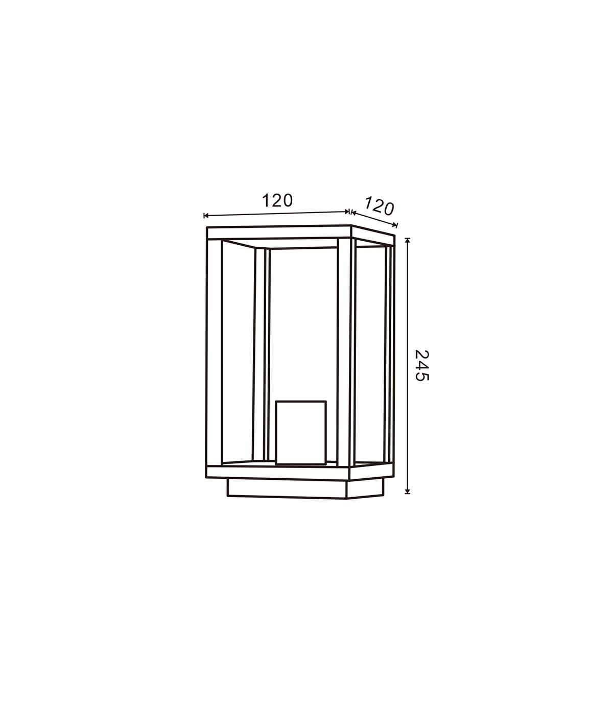 Sobremuro DUCTE PLUS 1xE27 IP44 Negro