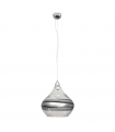 Lámpara Colgante Ambarina 1xE27 Plata/Negro RegX29D