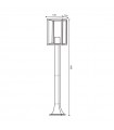 Baliza FLOOR DUCTE 1xE27 IP44 Negro
