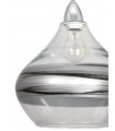 Lámpara Colgante Ambarina 1xE27 Plata/Negro RegX29D