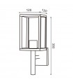 Farol Pared DUCTE 1xE27 IP44 Negro
