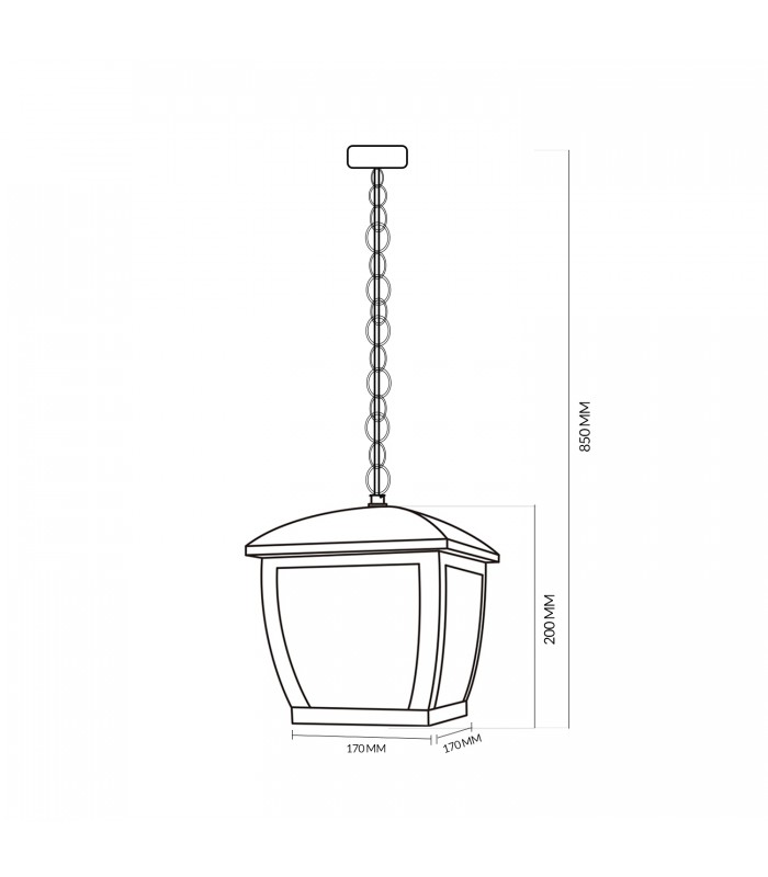 Aplique Colgante HOUSE 1xE27 IP44 Negro