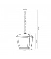 Aplique Colgante HOUSE 1xE27 IP44 Negro