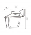 Farol Pared HOUSE 1xE27 IP44 Negro