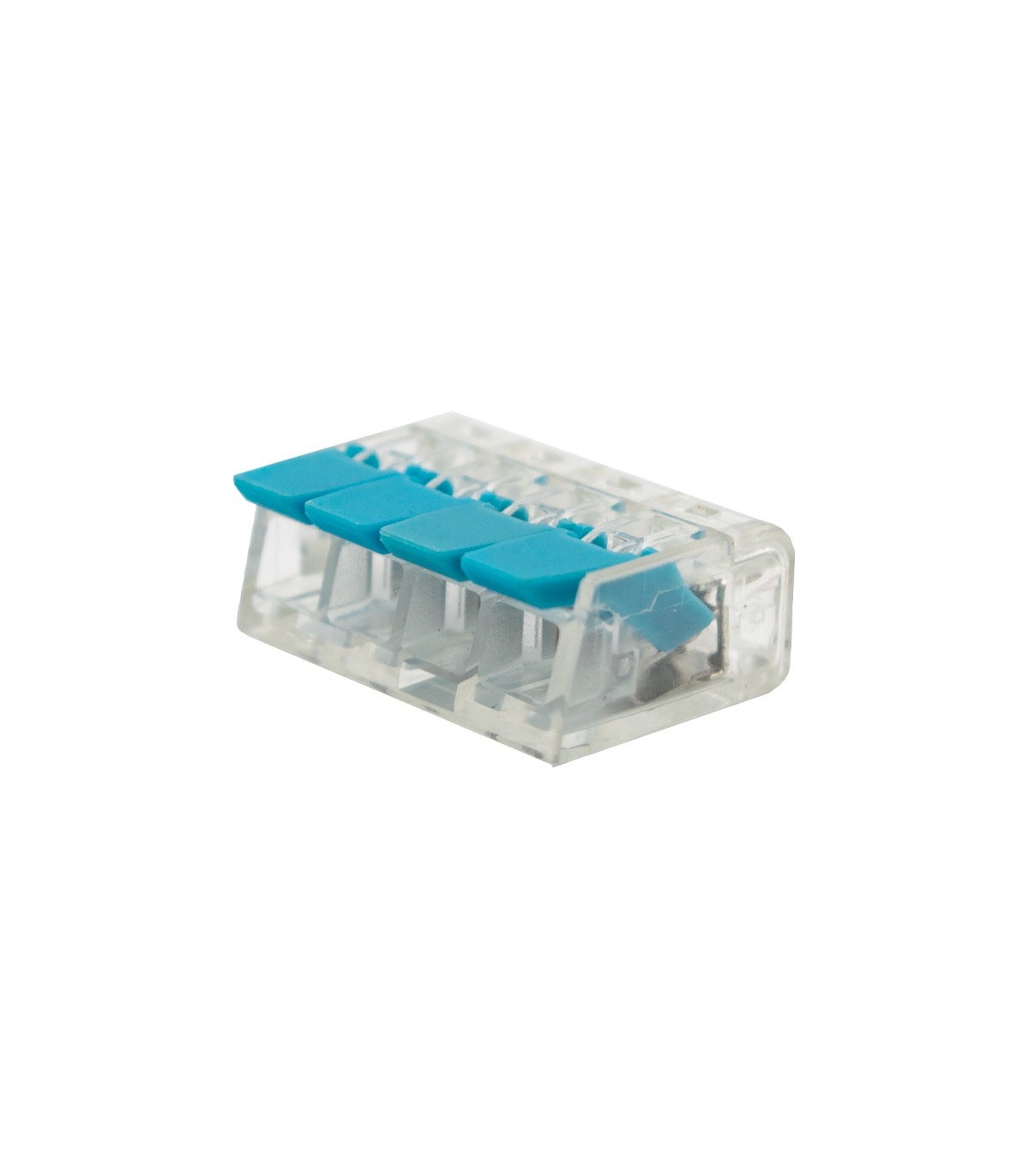 Terminal De Conexión 4 Polos Sin Tornillos Para Cable Flexible