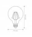 Bombilla Led Filamento G95 6W 690Lm 330º E27