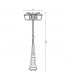 Farola HOUSE PLUS 3xE27 IP44 Negro