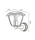 Farol Pared Brazo por Abajo RONSE 1xE27 IP44 Negro