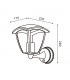 Farol Pared Con Sensor RONSE 1xE27 IP44 Negro