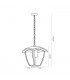Aplique Colgante RONSE 1xE27 IP44 Negro