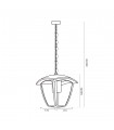 Aplique Colgante RONSE 1xE27 IP44 Negro