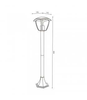 Baliza RONSE PLUS 1xE27 IP44 Negro