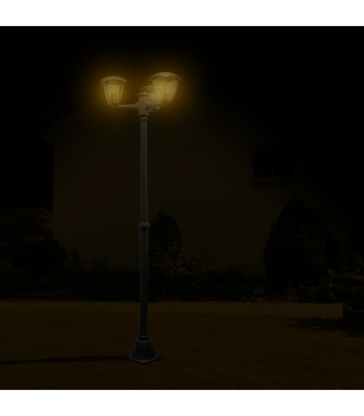 Farola RONSE PLUS 3xE27 IP44 Negro