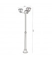 Farola RONSE PLUS 3xE27 IP44 Negro