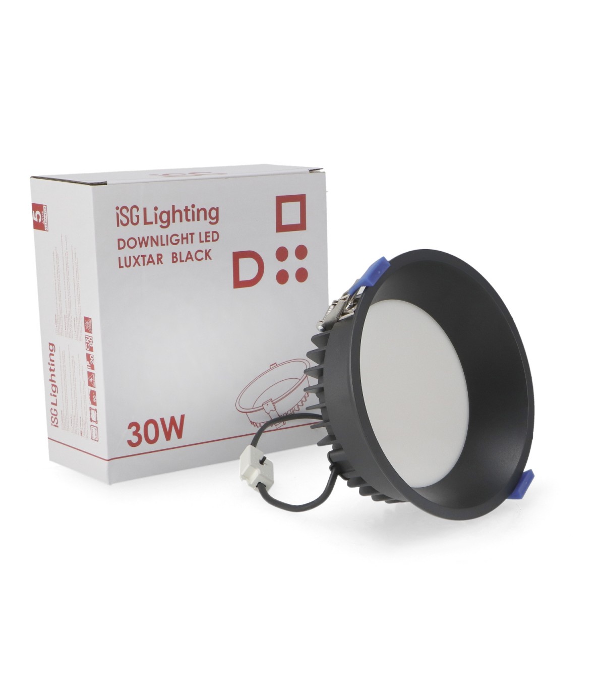 Downlight LED BLACK LUXTAR 30W 3300Lm 90º IP20 CCT