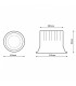 Downlight LED BLACK LUXTAR 15W 1650Lm 90º IP20 CCT