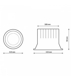 Downlight LED BLACK LUXTAR 15W 1650Lm 90º IP20 CCT