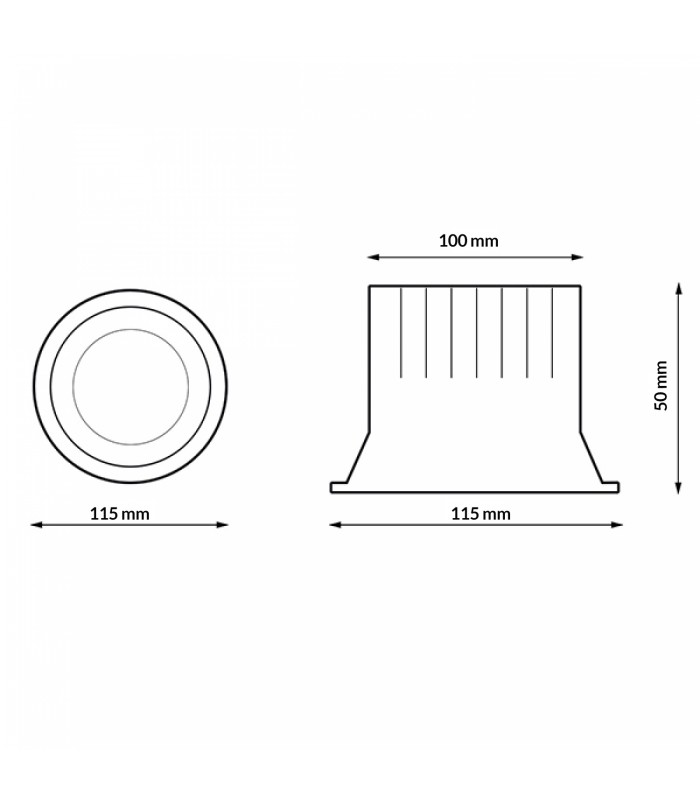 Downlight LED BLACK LUXTAR 15W 1650Lm 90º IP20 CCT