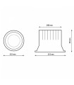 Downlight LED BLACK LUXTAR 15W 1650Lm 90º IP20 CCT
