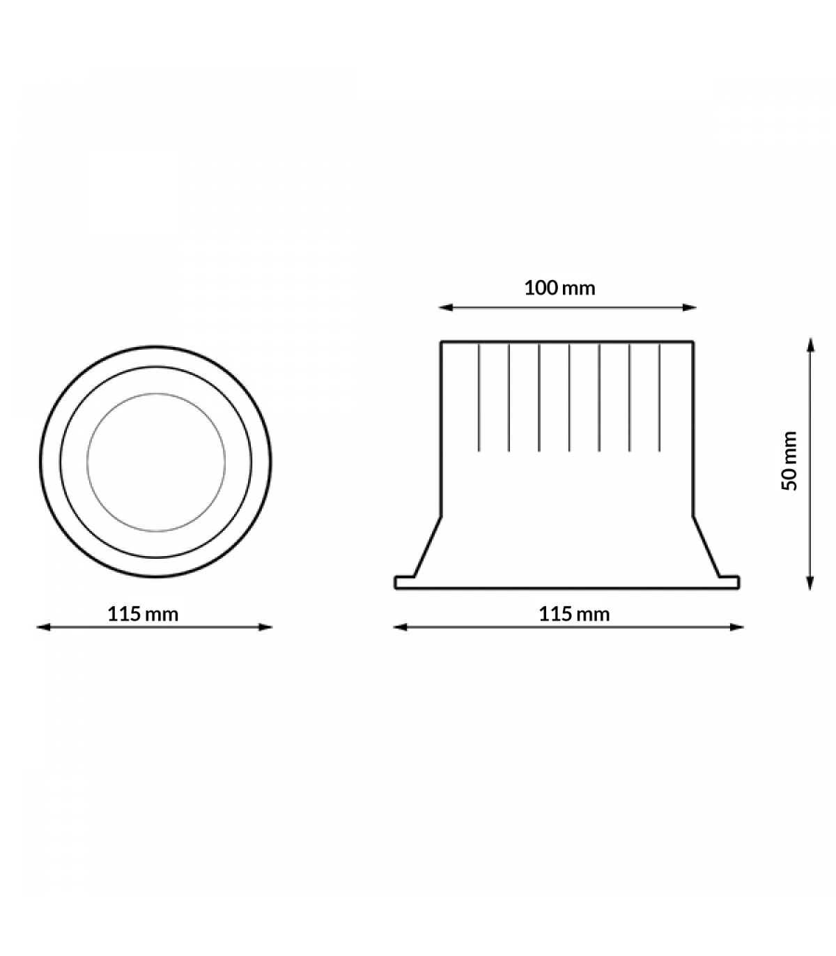 Downlight LED BLACK LUXTAR 15W 1650Lm 90º IP20 CCT