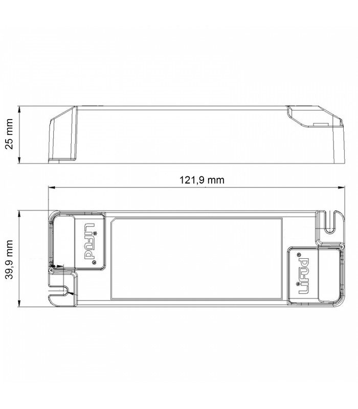 Driver LIFUD 8-14W OUT 25-42VDC 200-350mA Free Flicker Regulable TRIAC