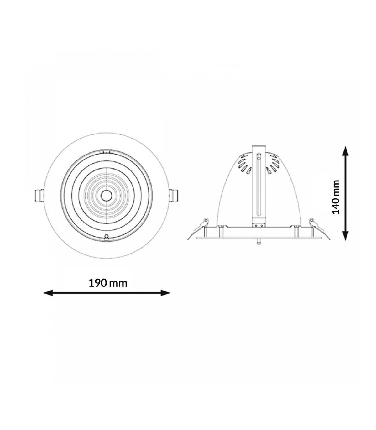 Foco Empotrable Led WHITE TRACK 35W 4200LM 36º IP20 CCT