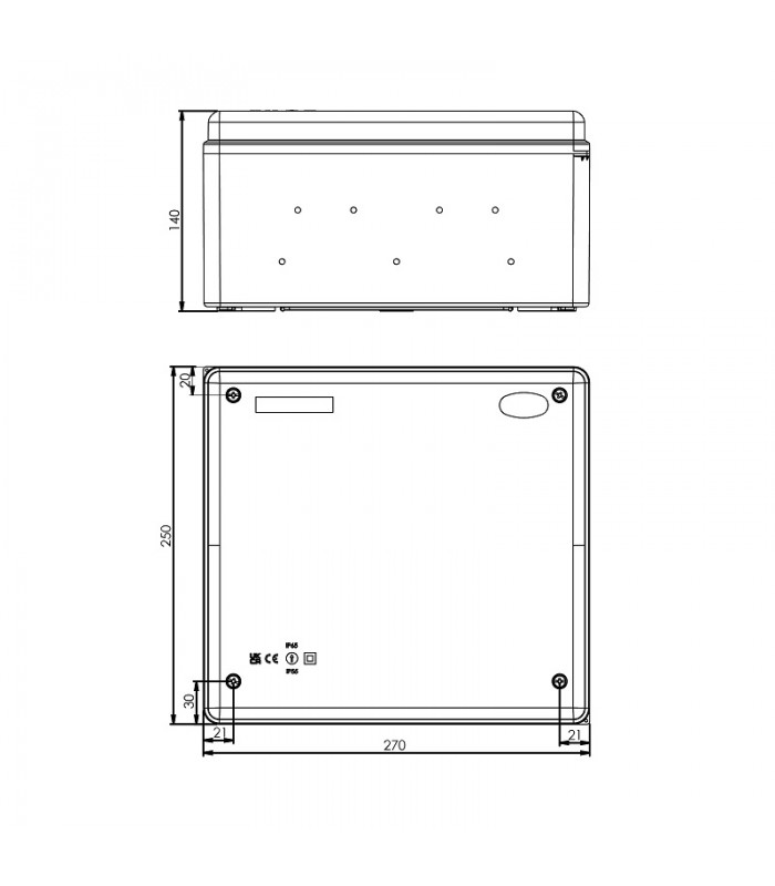 Caja Estanca de Conexión 270x250x140mm