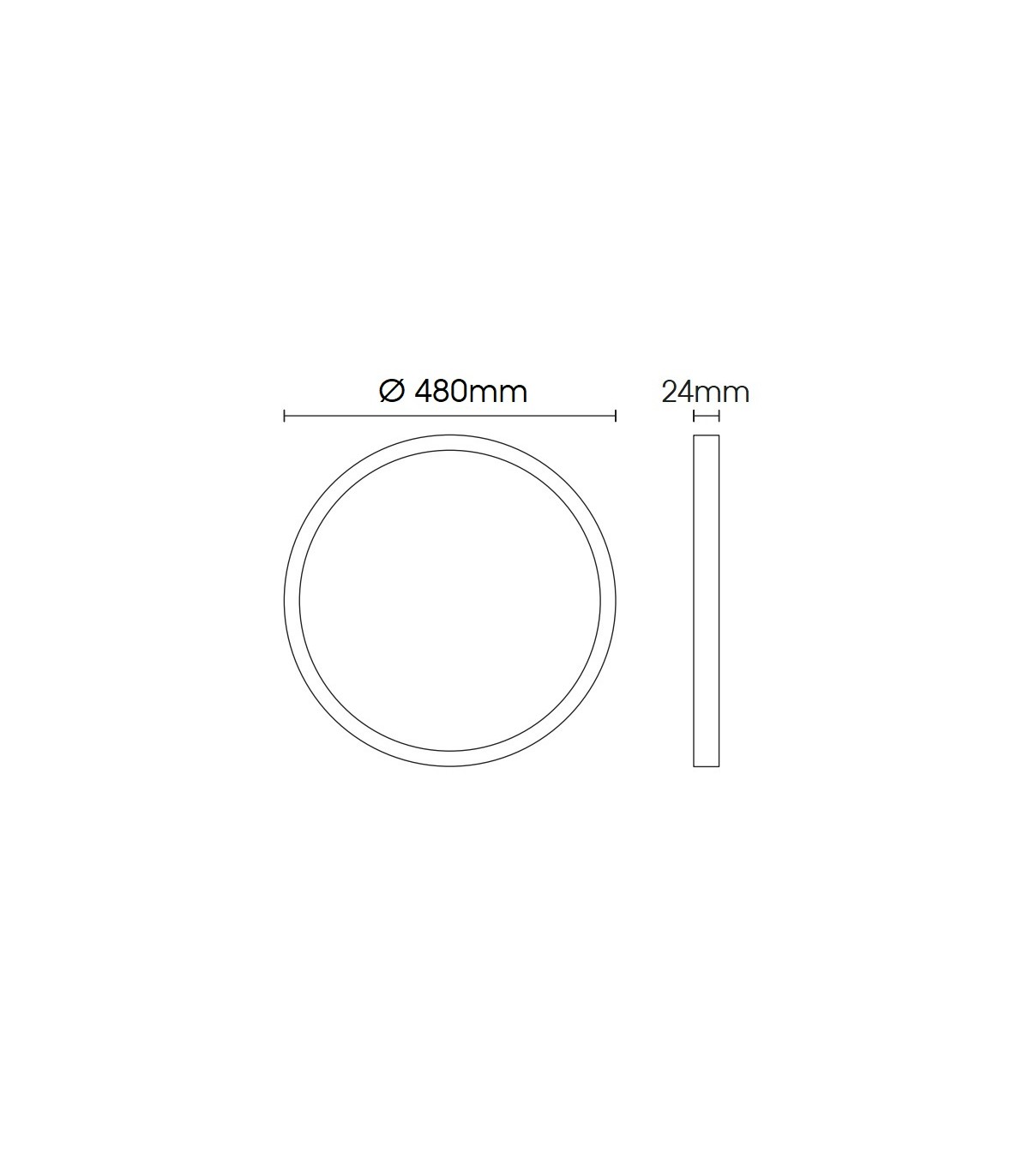 Plafón Led DISAIN Negro 36W 4320LM 120º IP44 CCT