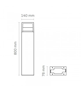 Baliza Led CONDE 80Cm Óxido Corten 9W 900LM IP54 CCT