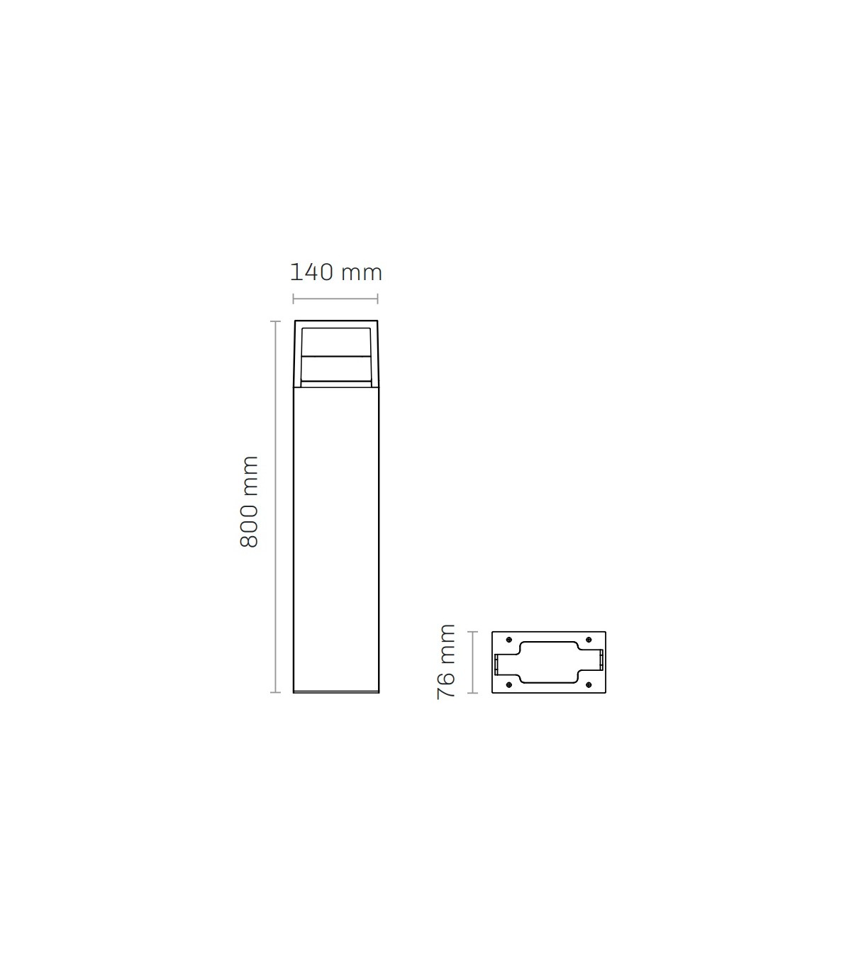 Baliza Led CONDE 80Cm Óxido Corten 9W 900LM IP54 CCT