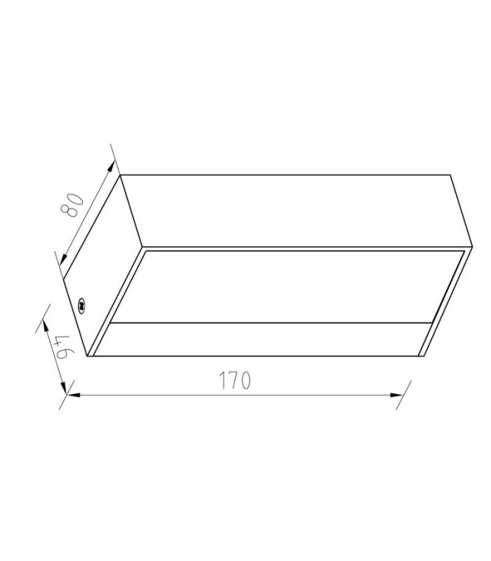 Aplique de Pared Led CACERES Negro 9W 600Lm IP65 CCT