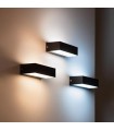 Aplique de Pared Led CACERES Negro 9W 600Lm IP65 CCT