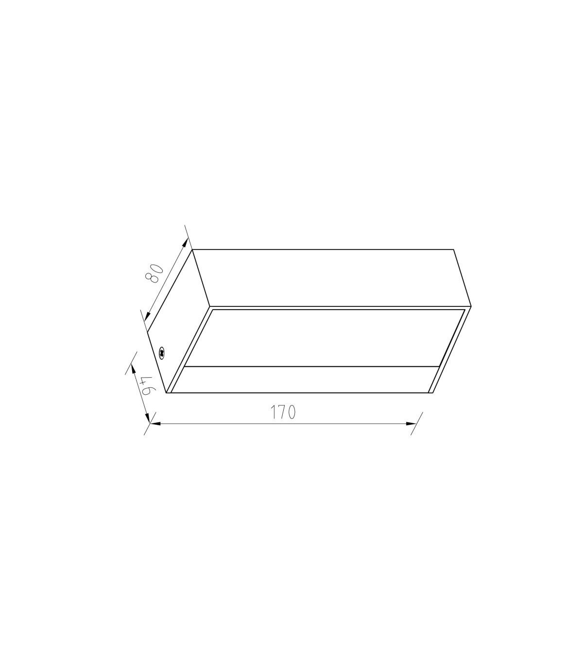 Aplique de Pared Led CACERES Negro 8W 500Lm IP65