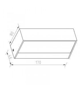 Aplique de Pared Led CACERES Blanco 8W 500Lm IP65