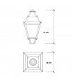 Farola Villa acero LED LUMILEDS 40W 4.800Lm IP65 