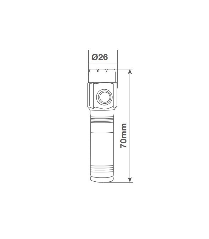 Linterna Led Aluminio 12W 1000Lm IPX4