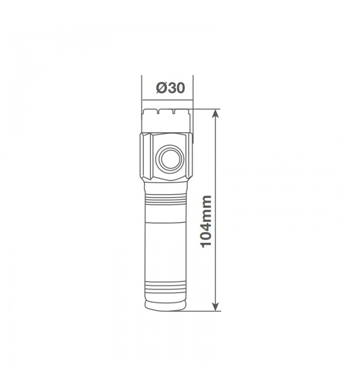 Linterna Led Aluminio 20W 2000Lm IPX4