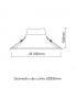 Downlight LED RUFT 25W 1900Lm 100º IP44