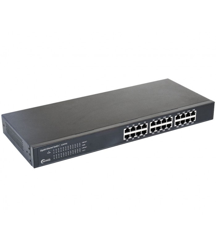 Switch 24 Puertos RJ45 Plug and Play 100 / 1000 Mbps Nimo