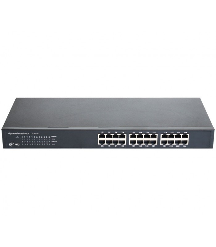 Switch 24 Puertos RJ45 Plug and Play 100 / 1000 Mbps Nimo