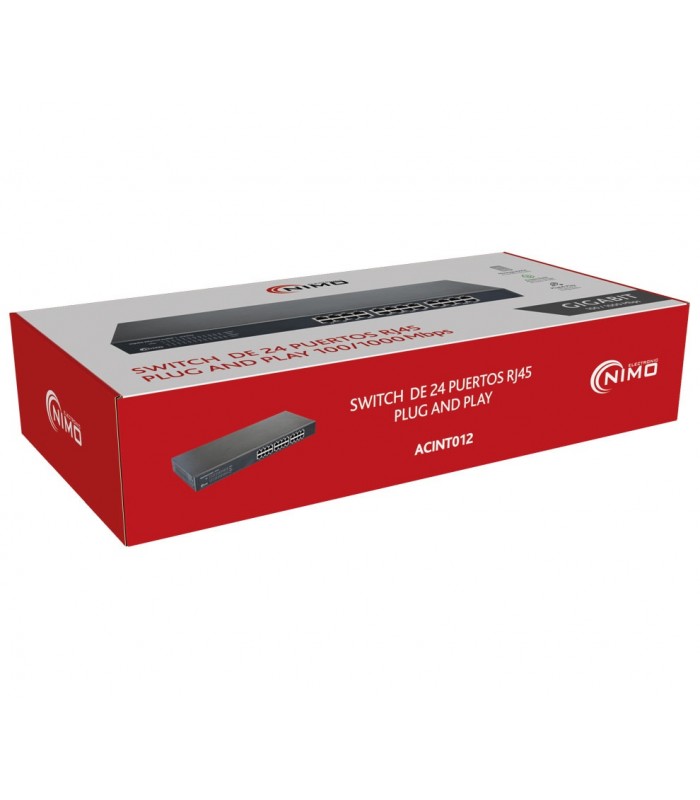 Switch 24 Puertos RJ45 Plug and Play 100 / 1000 Mbps Nimo