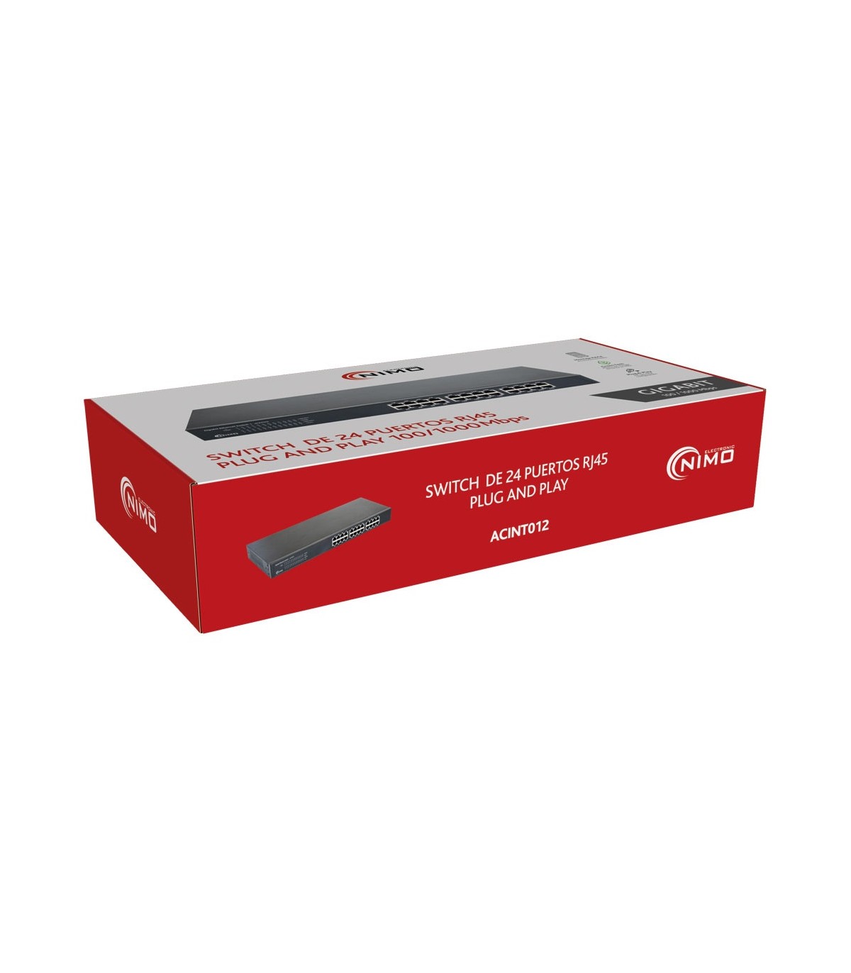 Switch 24 Puertos RJ45 Plug and Play 100 / 1000 Mbps Nimo