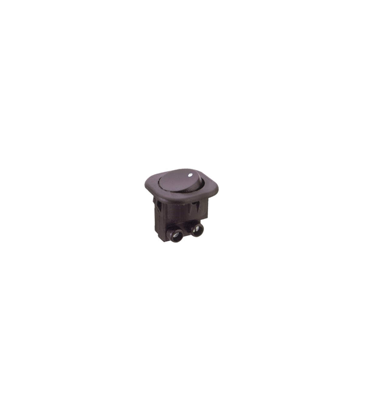 Interruptor unipolar empotrable basculante 6A Negro