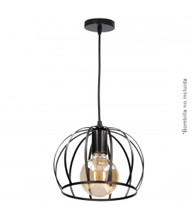 Lámpara Colgante CARNOT Redondo 1xE27 Negro