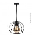 Lámpara Colgante CARNOT Redondo 1xE27 Negro