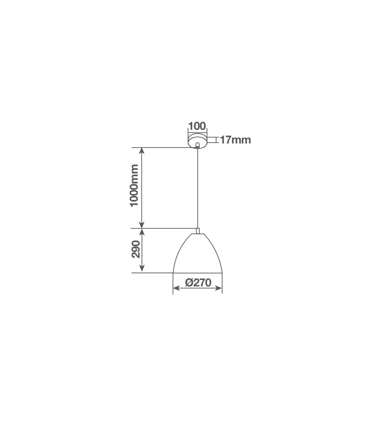 Lámpara Colgante DIANZA 1xE27 Blanco