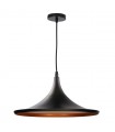 Lámpara Colgante BAUCHI 1xE27 Negro/Oro