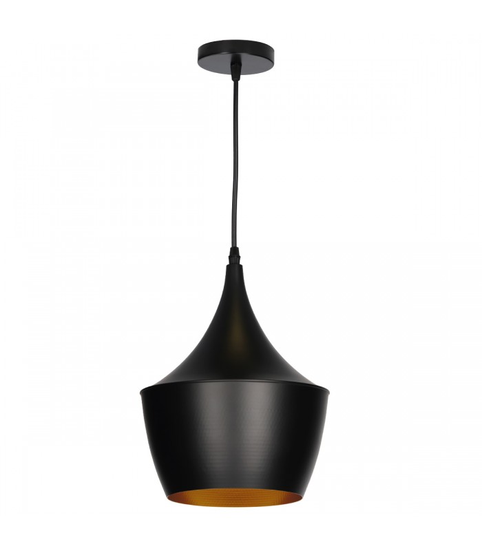 Lámpara Colgante GOMBE 1xE27 Negro/Oro